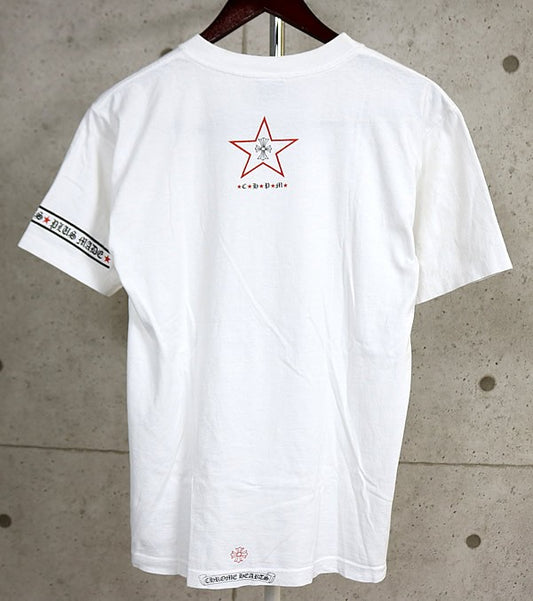 CHROME HEARTS Old Star Print T-Shirt White Size M
