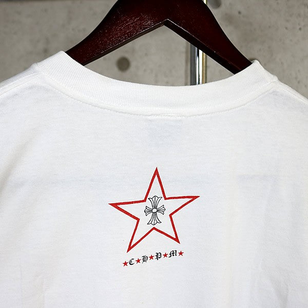 CHROME HEARTS Old Star Print T-Shirt White Size M