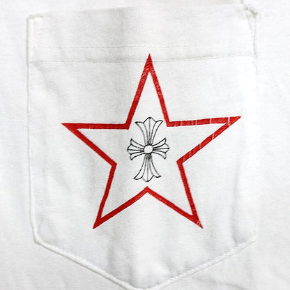 CHROME HEARTS Old Star Print T-Shirt White Size M