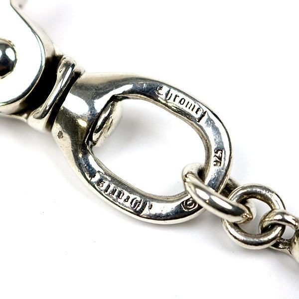 CHROME HEARTS 1 Clip Cross Ball Barrel Wallet Chain Silver