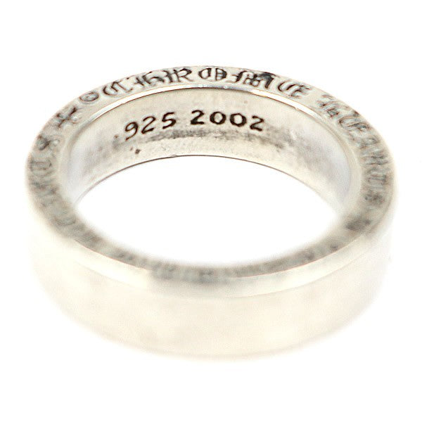 CHROME HEARTS Spacer Black Diamond Ring Silver Size JP 13.5