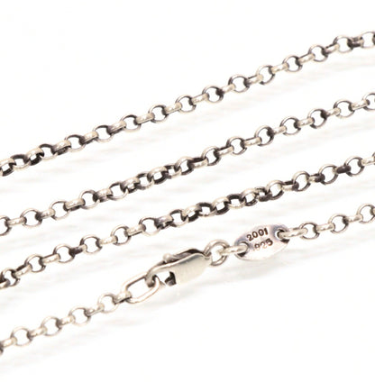 CHROME HEARTS 16 Inch Roll Chain Silver Necklace SV925