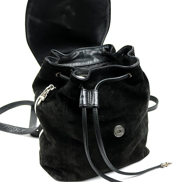 CHROME HEARTS Iggy Dagger Suede Leather Backpack Black