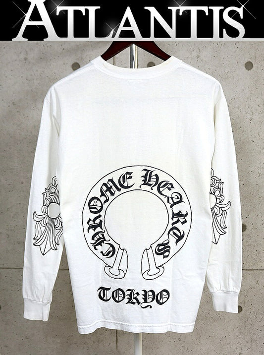 CHROME HEARTS Vintage Tokyo Floral Cross Sleeve White Size M