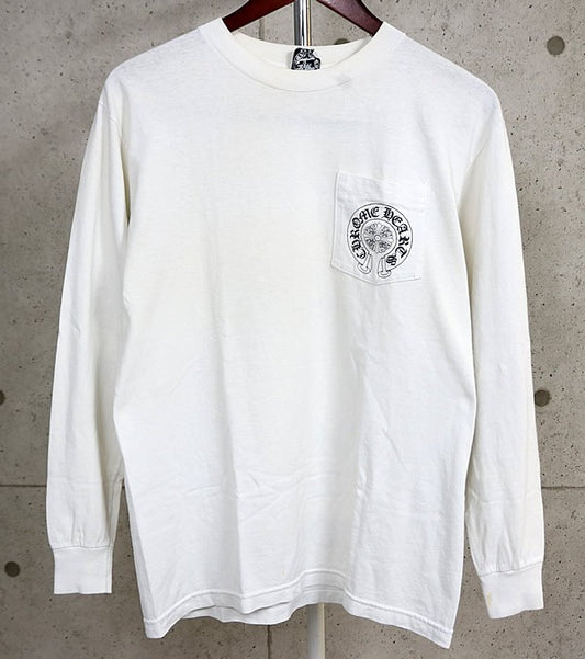 CHROME HEARTS Vintage Tokyo Floral Cross Sleeve White Size M