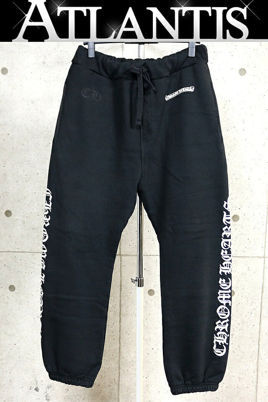 CHROME HEARTS Old English Black/White Sweatpants Size M