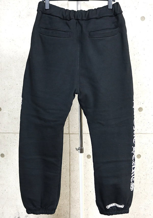 CHROME HEARTS Old English Black/White Sweatpants Size M