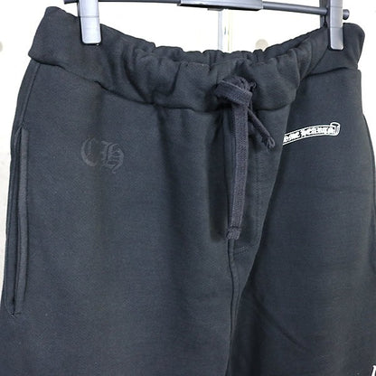 CHROME HEARTS Old English Black/White Sweatpants Size M