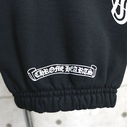 CHROME HEARTS Old English Black/White Sweatpants Size M
