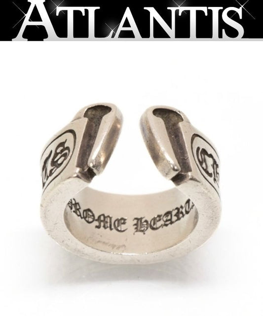 CHROME HEARTS Large Scroll Label Ring SV925 Size JP 11.5
