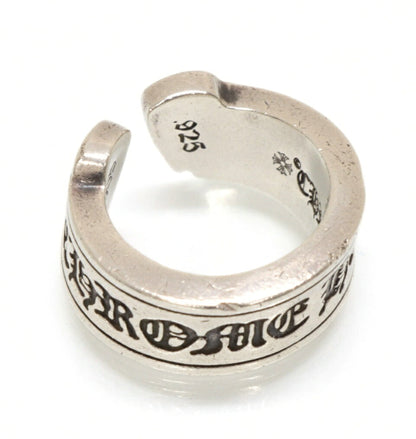 CHROME HEARTS Large Scroll Label Ring SV925 Size JP 11.5