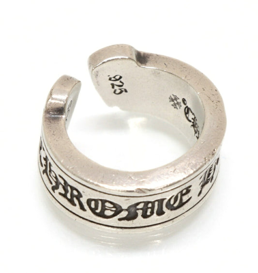 CHROME HEARTS Large Scroll Label Ring SV925 Size JP 11.5