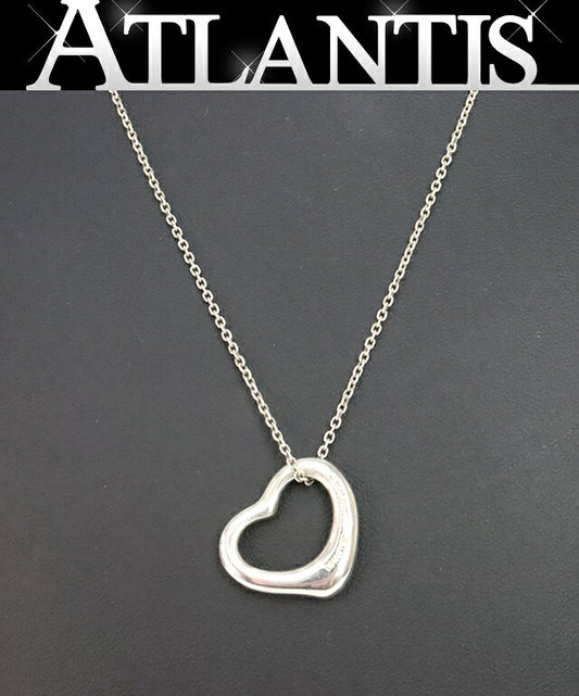 TIFFANY&Co. Open Heart SV925 Silver Necklace