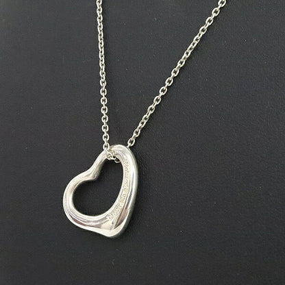 TIFFANY&Co. Open Heart SV925 Silver Necklace