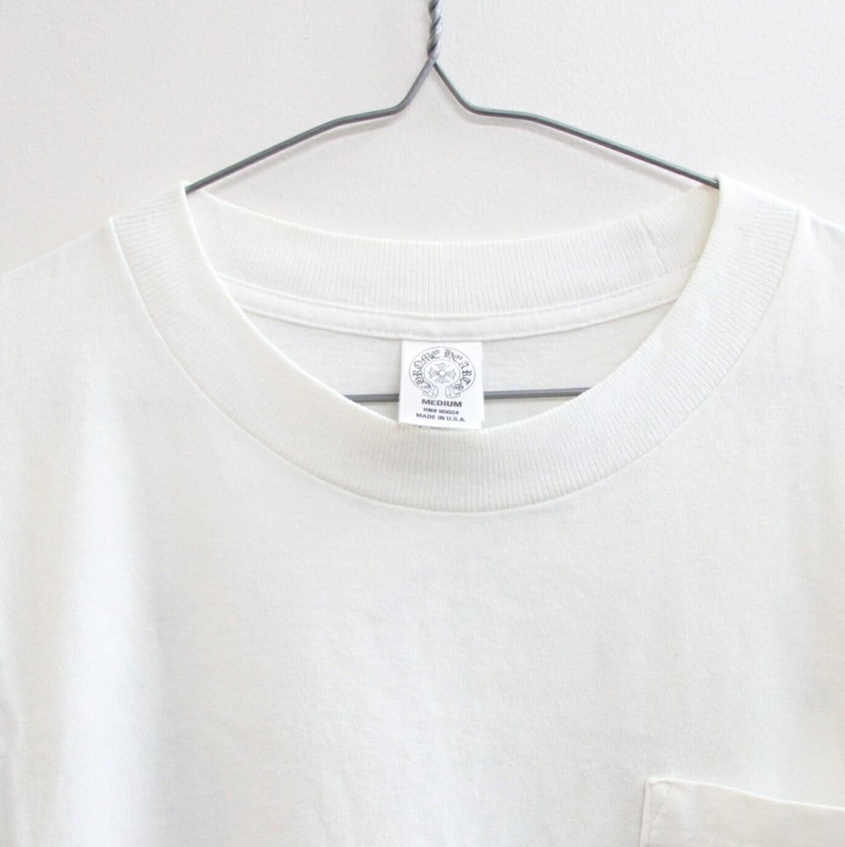 CHROME HEARTS Old CH Plus Pocket T-Shirt White Size M