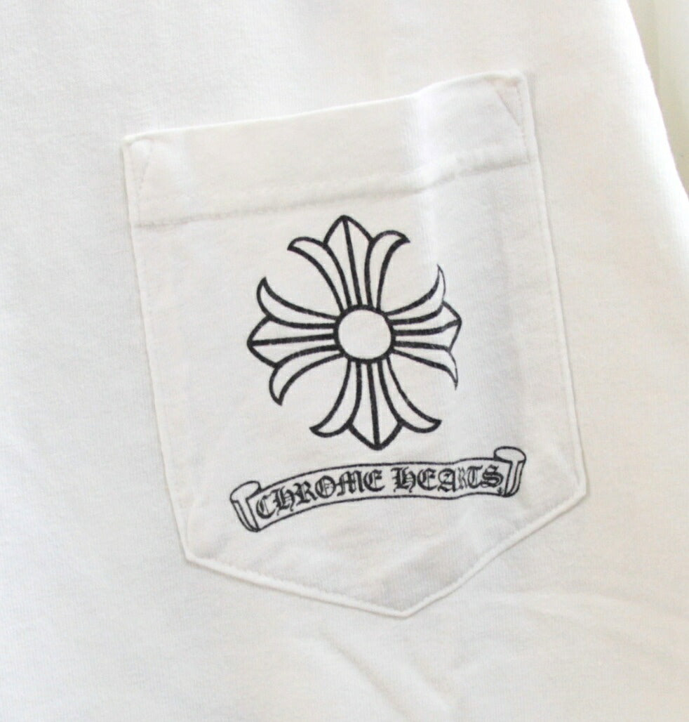 CHROME HEARTS Old CH Plus Pocket T-Shirt White Size M