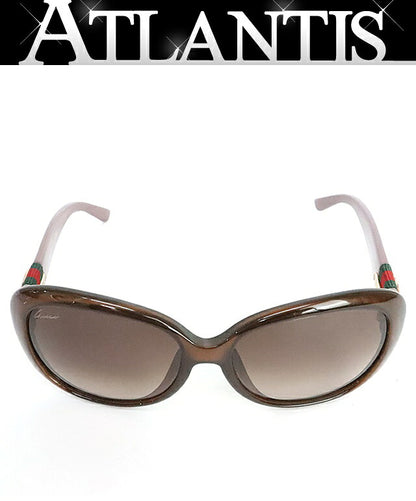 GUCCI Sherry Line Interlocking Sunglasses Brown Size 57□16