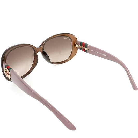 GUCCI Sherry Line Interlocking Sunglasses Brown Size 57□16