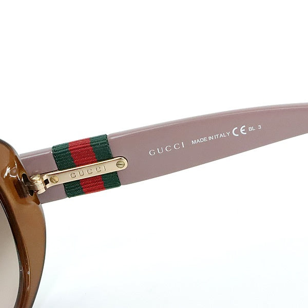GUCCI Sherry Line Interlocking Sunglasses Brown Size 57□16
