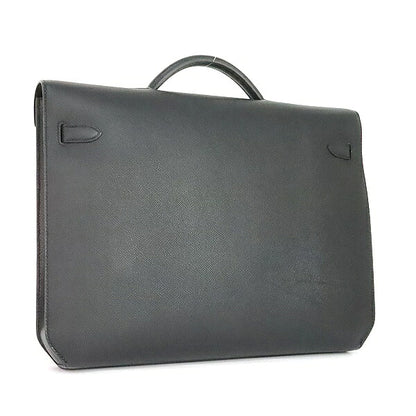 HERMES Kelly Depeches 36 Epsom Leather Briefcase Stamp Black