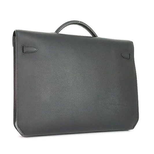 HERMES Kelly Depeches 36 Epsom Leather Briefcase Stamp Black