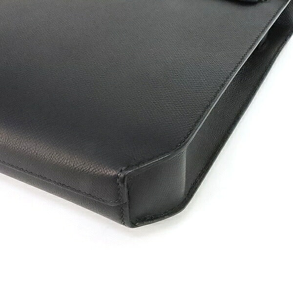 HERMES Kelly Depeches 36 Epsom Leather Briefcase Stamp Black