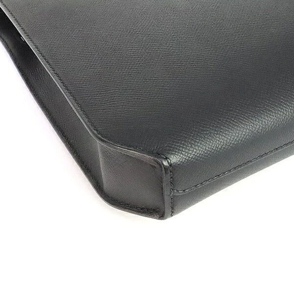 HERMES Kelly Depeches 36 Epsom Leather Briefcase Stamp Black