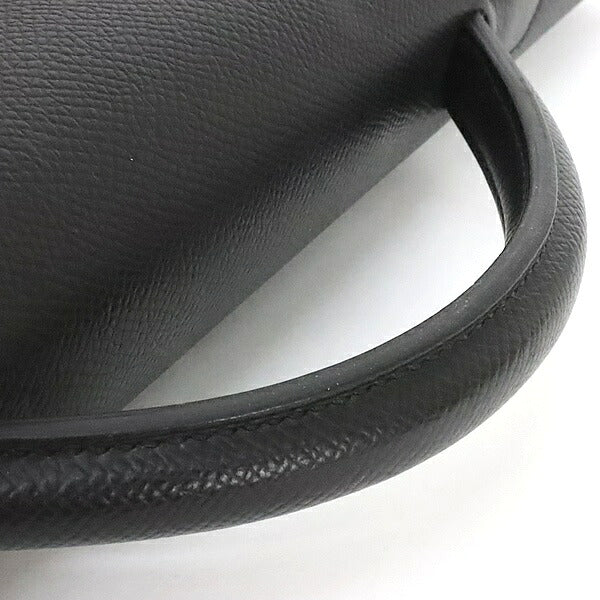HERMES Kelly Depeches 36 Epsom Leather Briefcase Stamp Black