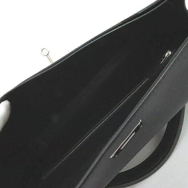 HERMES Kelly Depeches 36 Epsom Leather Briefcase Stamp Black