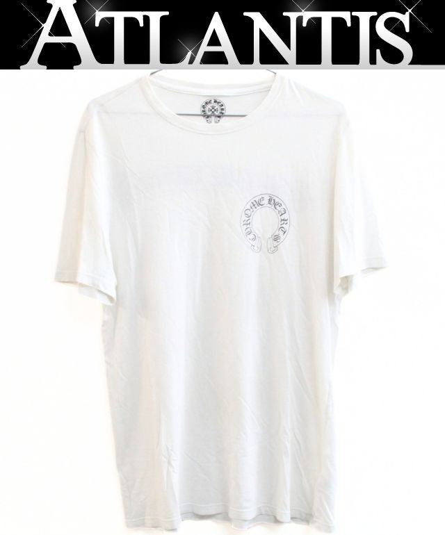 CHROME HEARTS Old Scroll Horseshoe T-Shirt White Size S