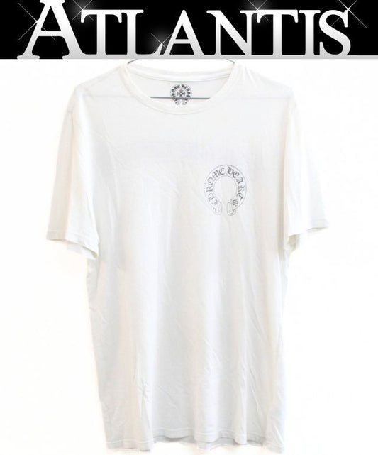 CHROME HEARTS Old Scroll Horseshoe T-Shirt White Size S