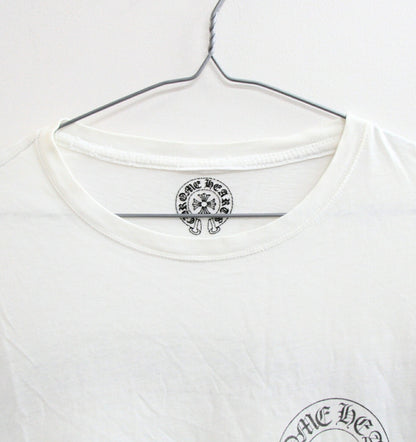 CHROME HEARTS Old Scroll Horseshoe T-Shirt White Size S