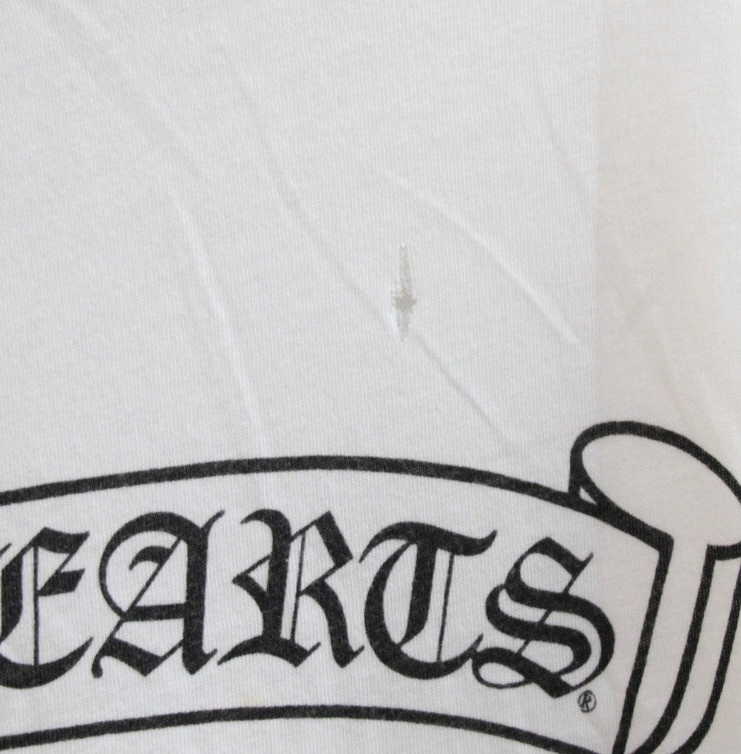 CHROME HEARTS Old Scroll Horseshoe T-Shirt White Size S
