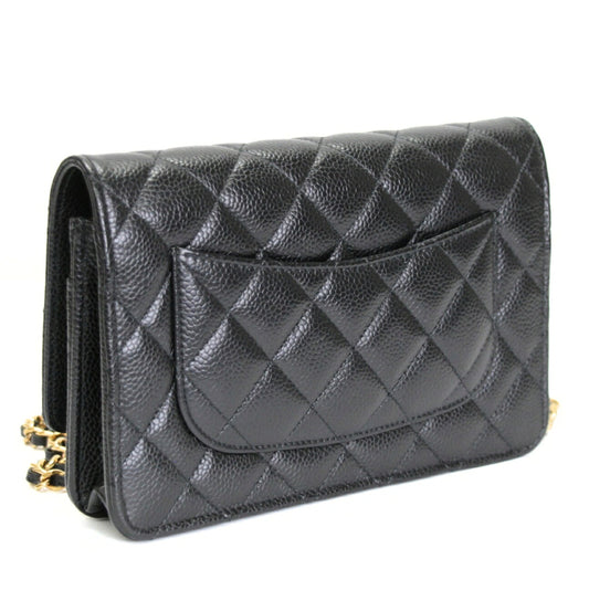 CHANEL Matelasse Caviar Wallet Black