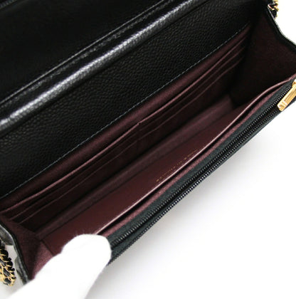 CHANEL Matelasse Caviar Wallet Black