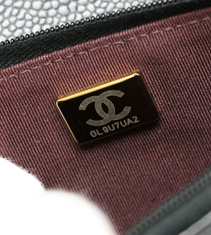 CHANEL Matelasse Caviar Wallet Black