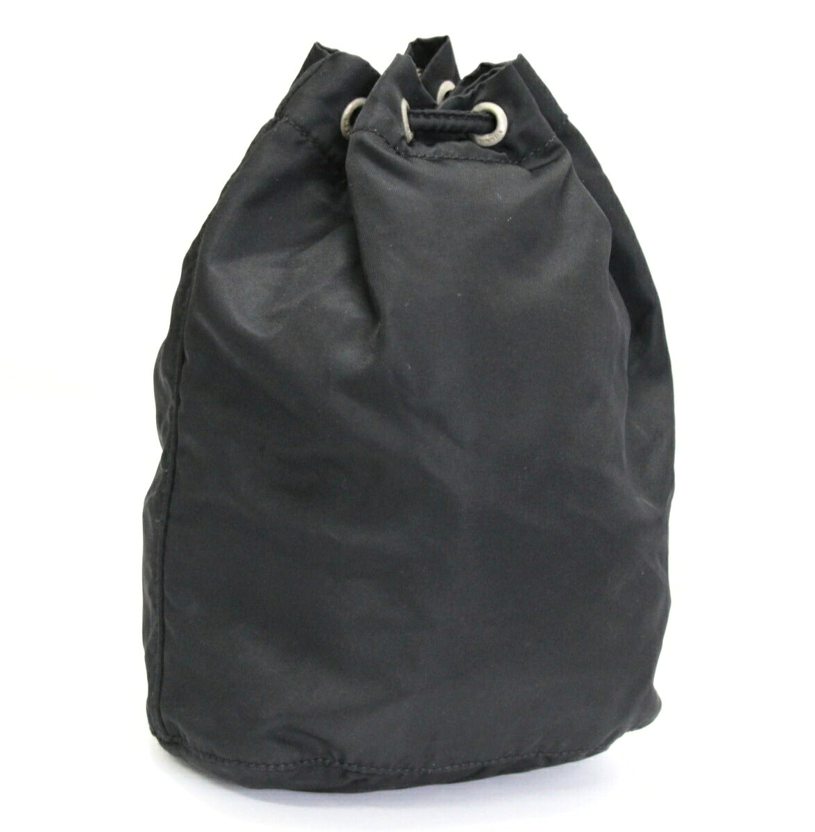 PRADA Drawstring Nylon Handbag Black