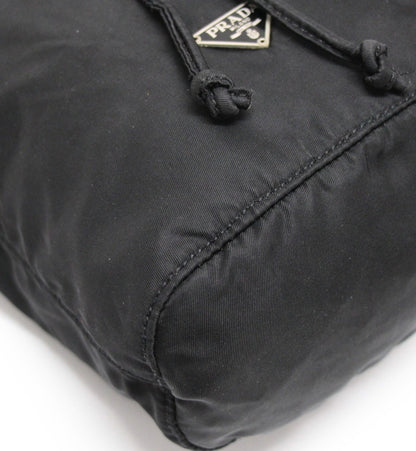 PRADA Drawstring Nylon Handbag Black