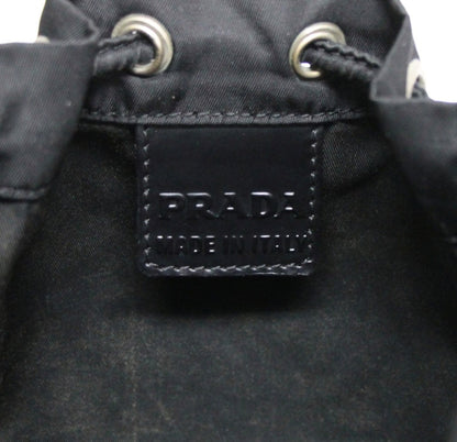 PRADA Drawstring Nylon Handbag Black