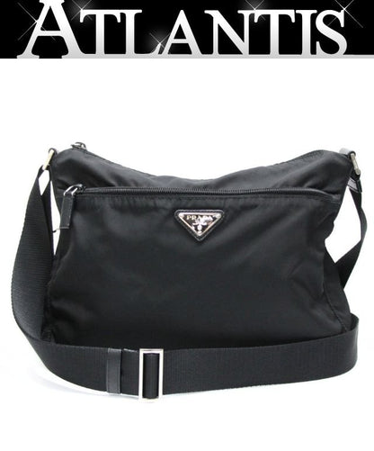 PRADA Triangle Logo Nylon Bag Black
