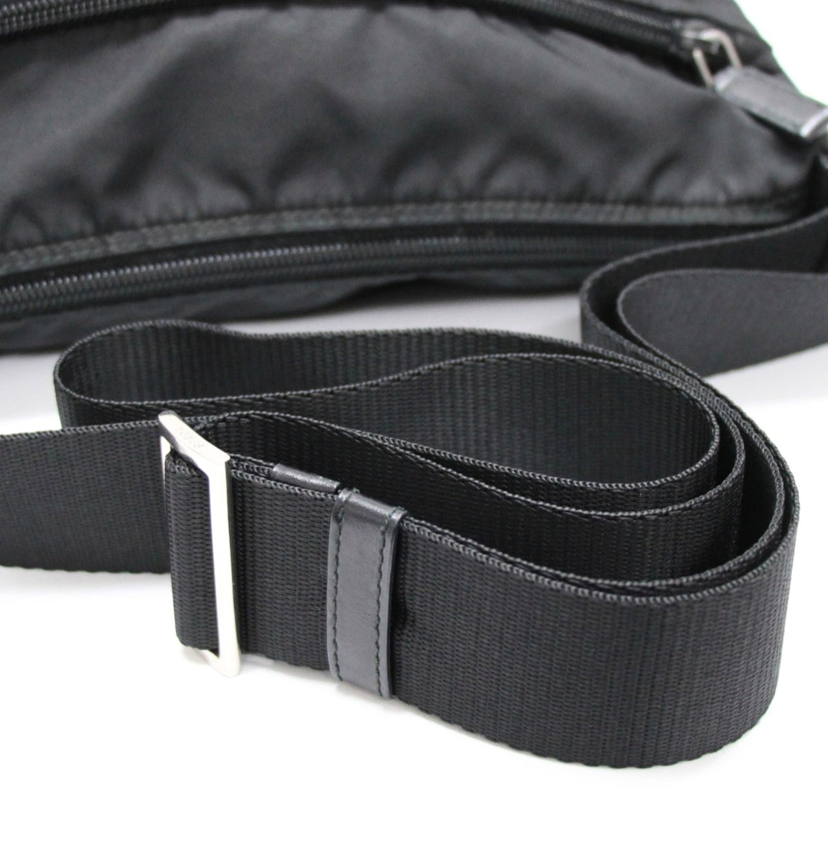 PRADA Triangle Logo Nylon Bag Black