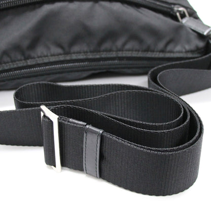 PRADA Triangle Logo Nylon Bag Black