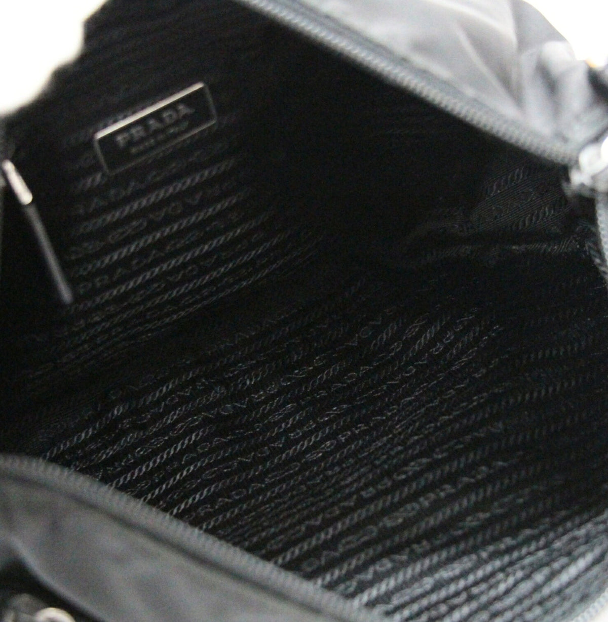 PRADA Triangle Logo Nylon Bag Black
