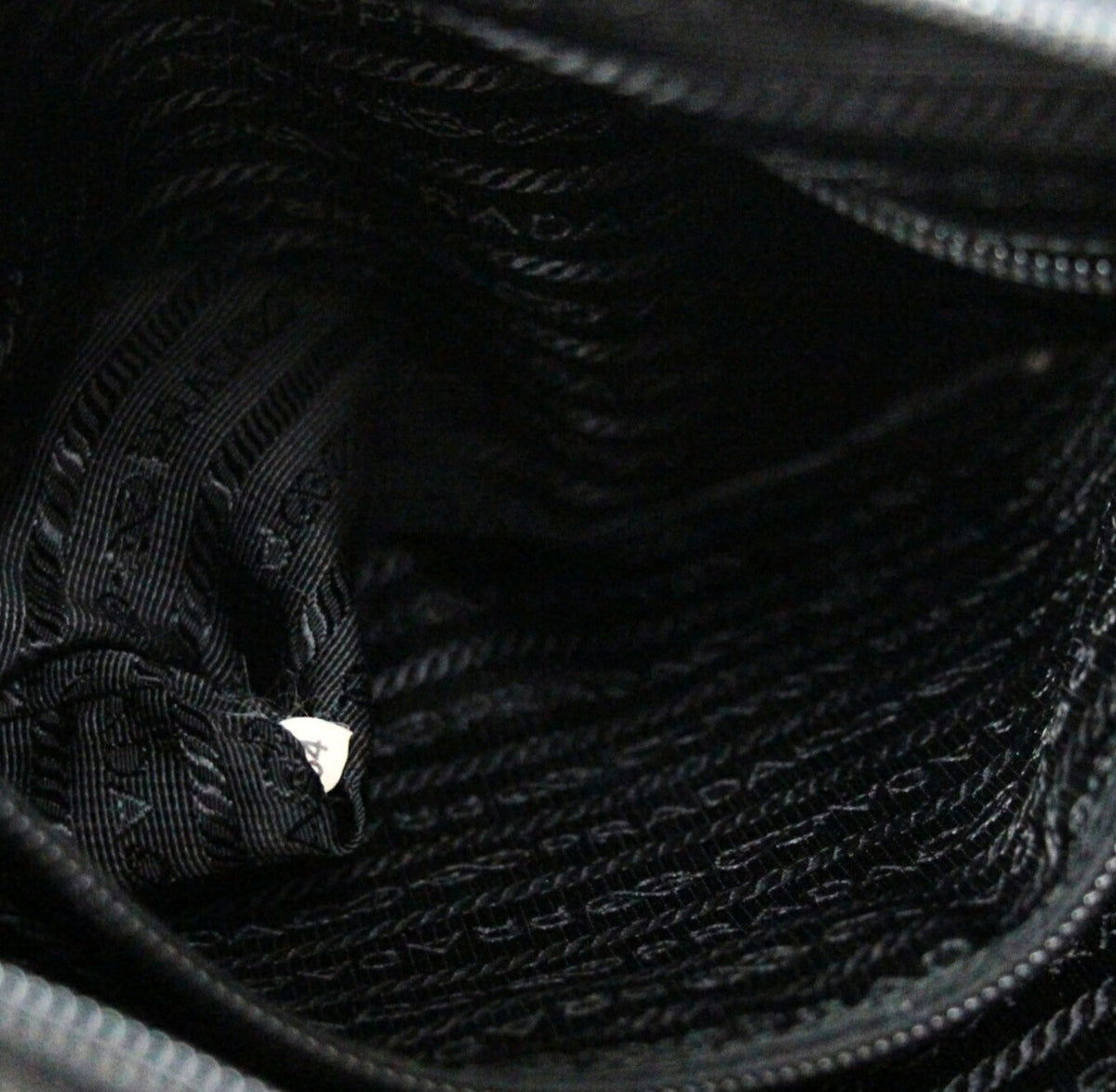 PRADA Triangle Logo Nylon Bag Black