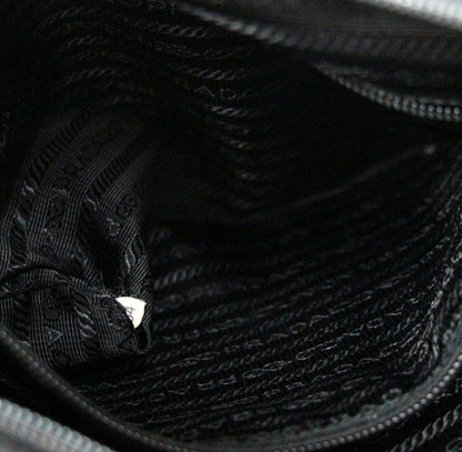 PRADA Triangle Logo Nylon Bag Black