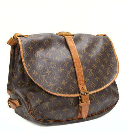 Louis Vuitton Saumur 35 Monogram Brown Mules