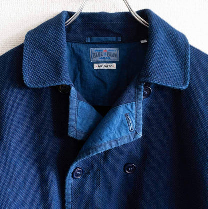 BLUE BLUE JAPAN Sashiko P-Coat Jacket Indigo Size L