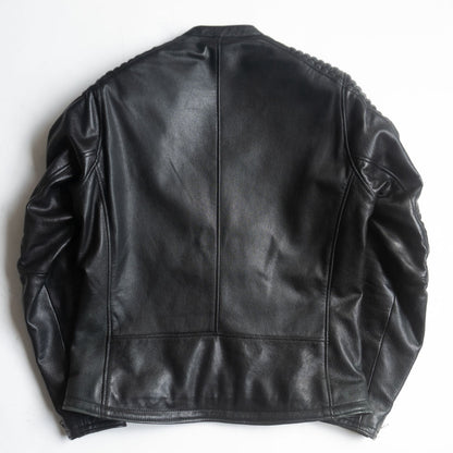 KADOYA Cowhide Leather Single Rider's Jacket Black Size 3L