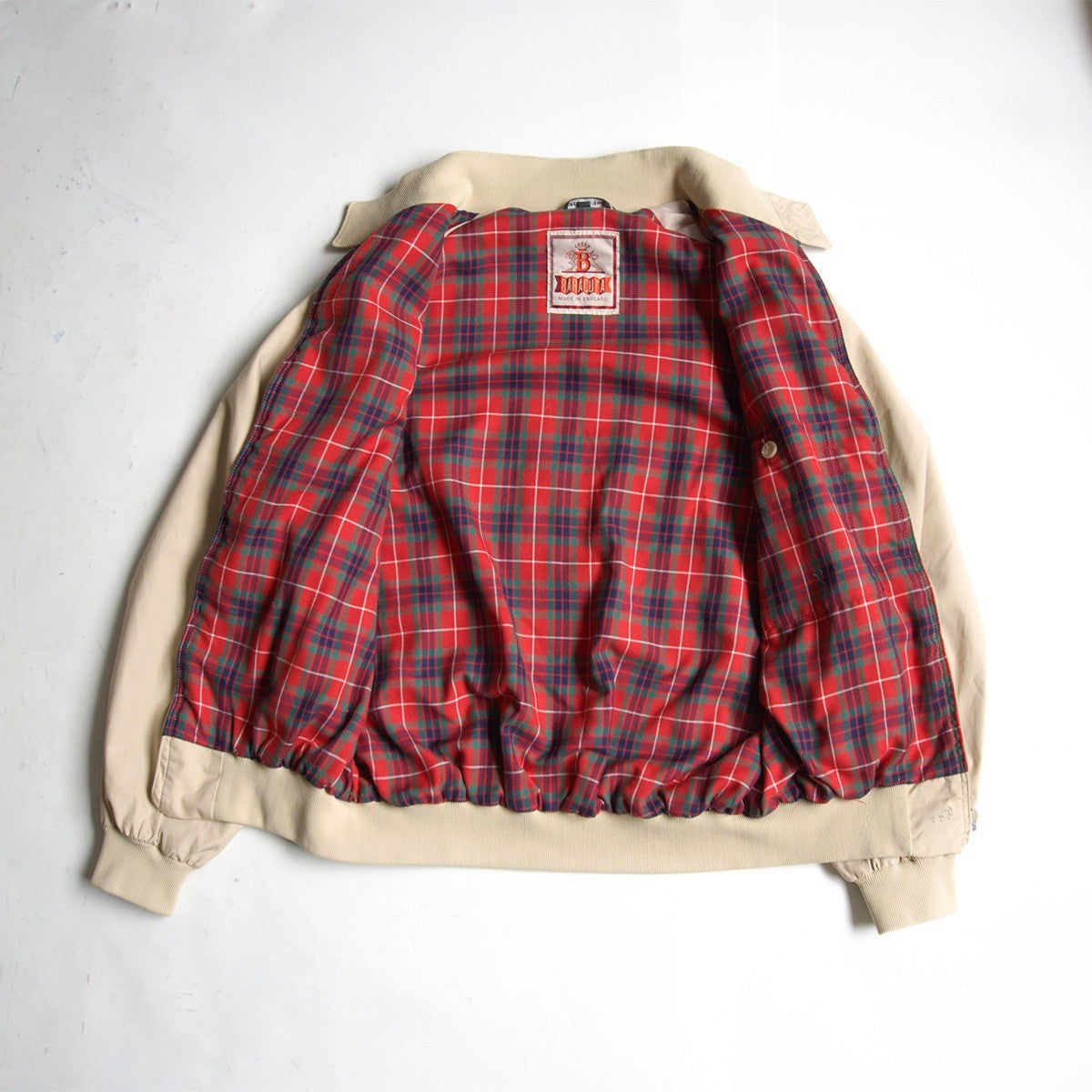 BARACUTA 90s G9 Harrington Jacket OPTI Zip Natural Size XXS