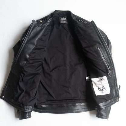KADOYA Cowhide Leather Single Rider's Jacket Black Size 3L